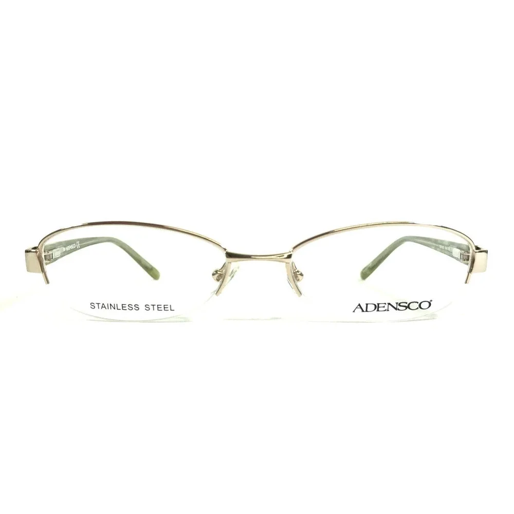 Adensco Eyeglasses Frames DENISE FJ4 Pale Gold Brown Tortoise Green 52-17-135